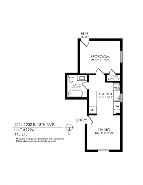 a floor plan of a house with a bedroom and a living room